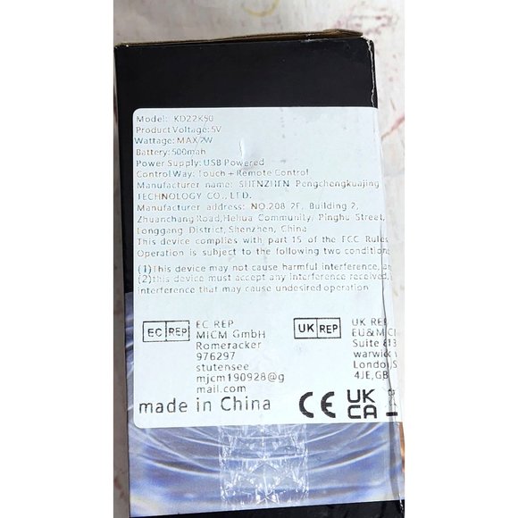 Rose Diamond LED USB Charging Mood Light Multiple Color Remote Lamp - Picture 10 of 16